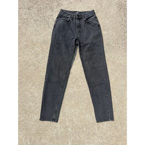 BDG Pants Women Size 25 Black High Rise Mom Straight Jeans Zip Fly 5-Pocket - Picture 1 of 5